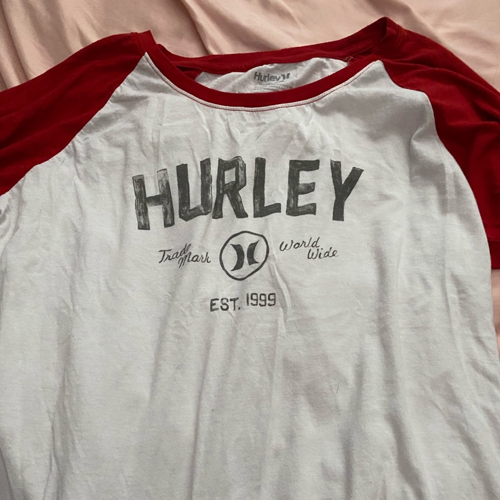 hurley baseball tee